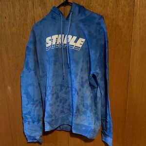 Staple Pigeon Blue Acid Wash Hoodie
